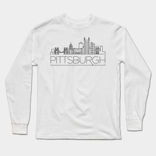 Pittsburgh Minimal Skyline Long Sleeve T-Shirt